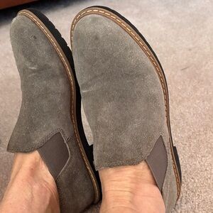 Franco Sarto Gray Suede Loafers